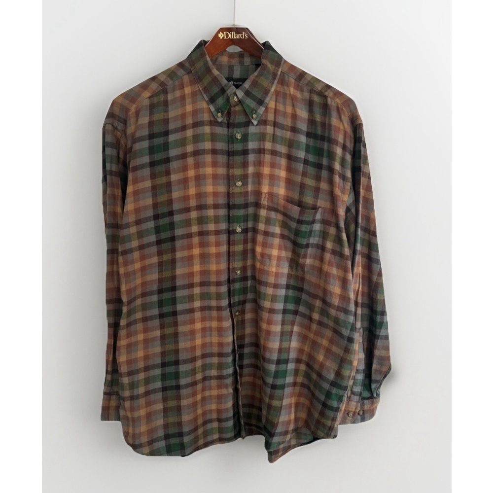 Cotton Traders Men’s XL Fanneo Fall Tones Browns & Greens